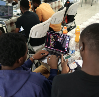PayBox community members at an hackathon event